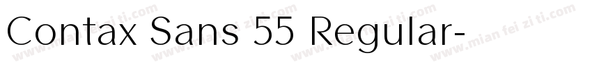 Contax Sans 55 Regular字体转换